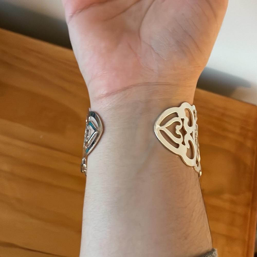 Silver Patterned Cuff - Picture 3 of 4